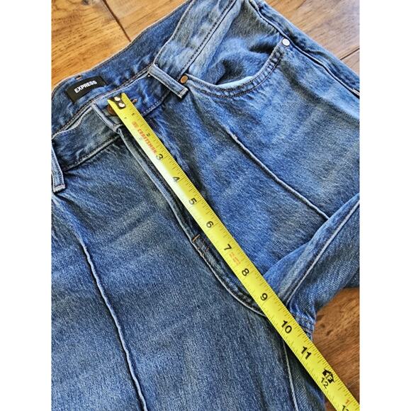Express Pinktuck Flare Denim Jeans Women’s Size 6R Retro Boho - Picture 4 of 10